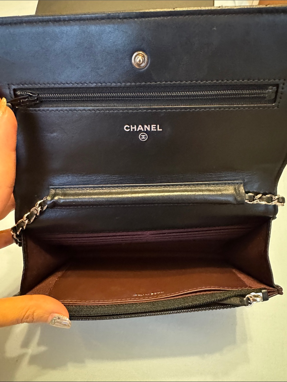 Chanel Black Quilted Chevron Flap Bag with Chain Strap - Picture 4 of 7